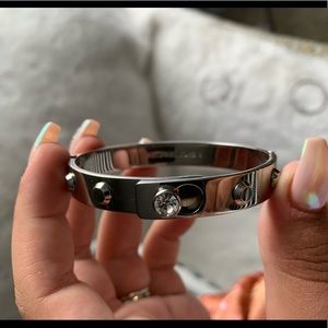 SET OF 3 Michael Kors PAVE BRACELET SILVER BLING